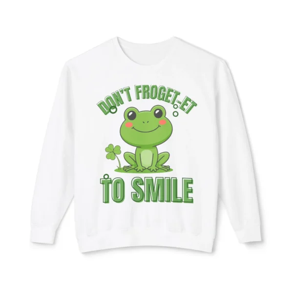 Cute "Don’t Froget-et to Smile" Frog Sweatshirt