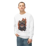 Firefighter Fox Crewneck Sweatshirt | Fox Animal Sweatshirt