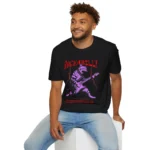 Rockabilly Cat Guitar T-Shirt | Retro Purple Cat Tee