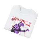 Rockabilly Cat Guitar T-Shirt | Retro Purple Cat Tee