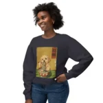 Ramen Puppy Sweatshirt — Cute Dog Eating Noodles Crewneck