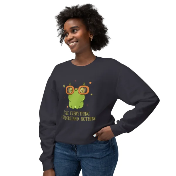 Cute Oversized Frog Sweatshirt with Glasses