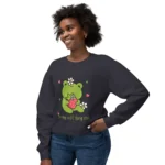 "In My Self Frog Era" Frog Crewneck Graphic Sweatshirt