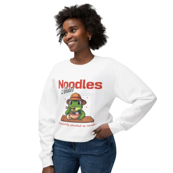 Ramen Noodles Eating Cute Frog Crewneck Sweatshirt