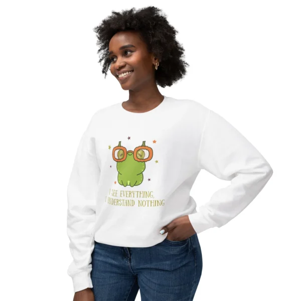 Cute Oversized Frog Sweatshirt with Glasses