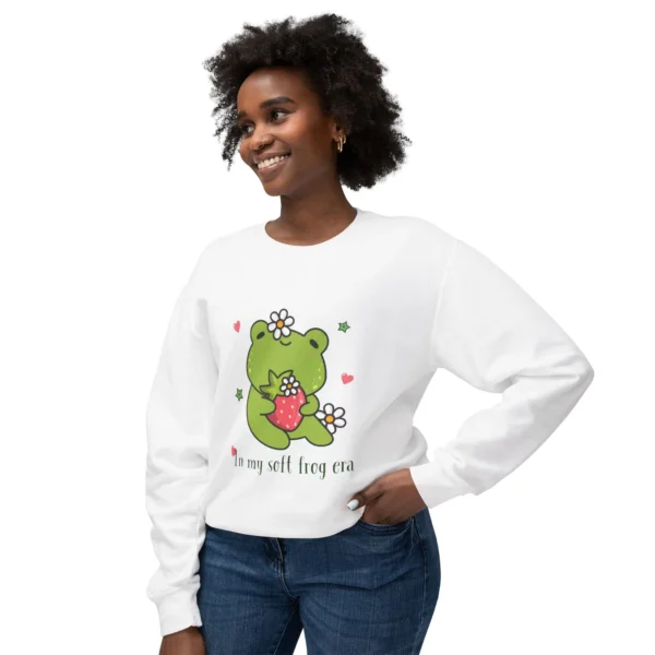 "In My Self Frog Era" Frog Crewneck Graphic Sweatshirt