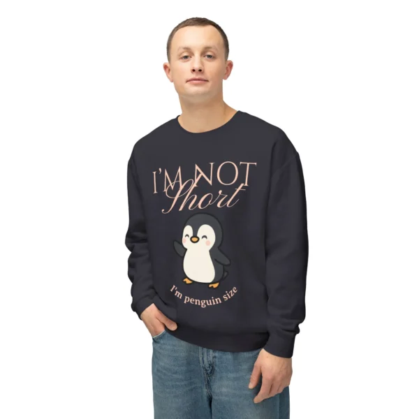 "I’m Not Short" Cute Short Penguin Crewneck