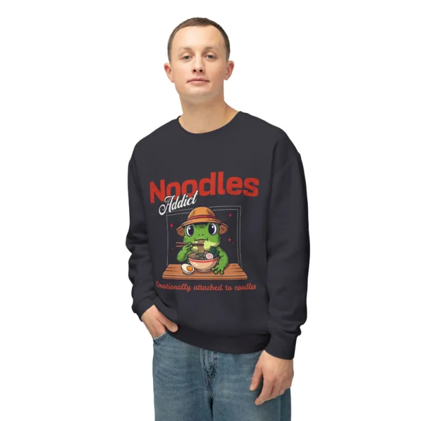 Ramen Noodles Eating Cute Frog Crewneck Sweatshirt