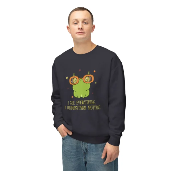 Cute Oversized Frog Sweatshirt with Glasses