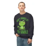 Cute "Don’t Froget-et to Smile" Frog Sweatshirt