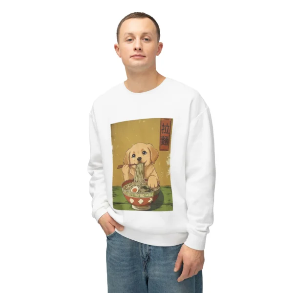 Ramen Puppy Sweatshirt — Cute Dog Eating Noodles Crewneck