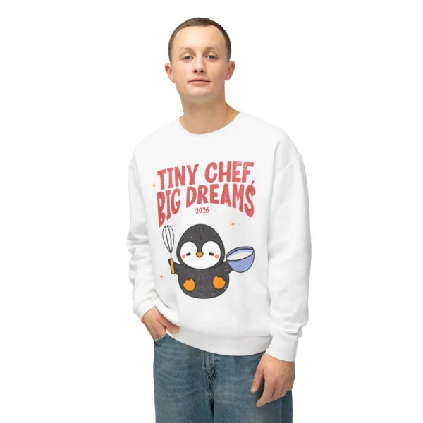Tiny Chef Penguin Sweatshirt - Cute Penguin Cooking Crewneck
