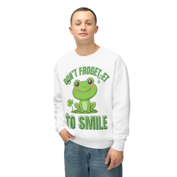 Cute "Don’t Froget-et to Smile" Frog Sweatshirt
