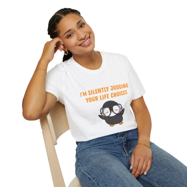 Cute "Penguin is Judging" T-Shirt - Funny Penguin Tee