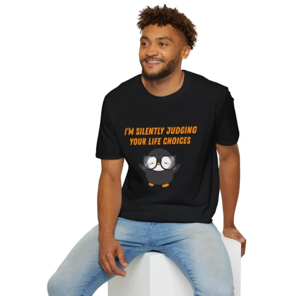 Cute "Penguin is Judging" T-Shirt - Funny Penguin Tee