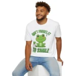 Cute "Don’t Frog-et to Smile" - Toad Graphic Tee