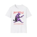 Rockabilly Cat Guitar T-Shirt | Retro Purple Cat Tee