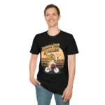 "Running From My Problems" Retro Dog Biking T‑Shirt