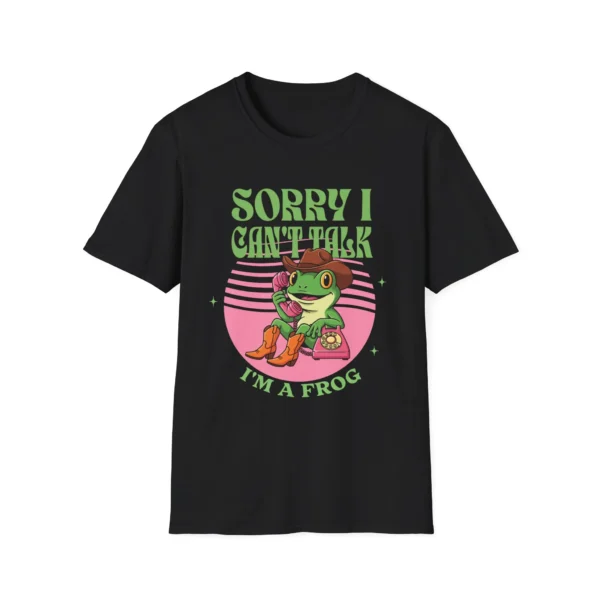 "Sorry I Can't Talk I'm a Frog" T-Shirt — Retro Frog Graphic Tee