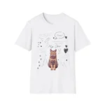 Cute Doodle Cat T-shirt for Cat Owners and Cat Lovers
