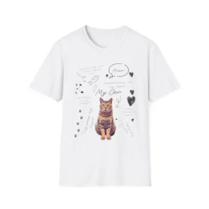 Cute Doodle Cat T-shirt for Cat Owners and Cat Lovers