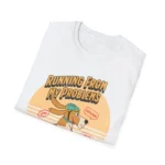 "Running From My Problems" Retro Dog Biking T‑Shirt